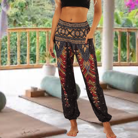 Boho Harem Yoga Palazzo Summer Beach Pant - Picture 1 of 6